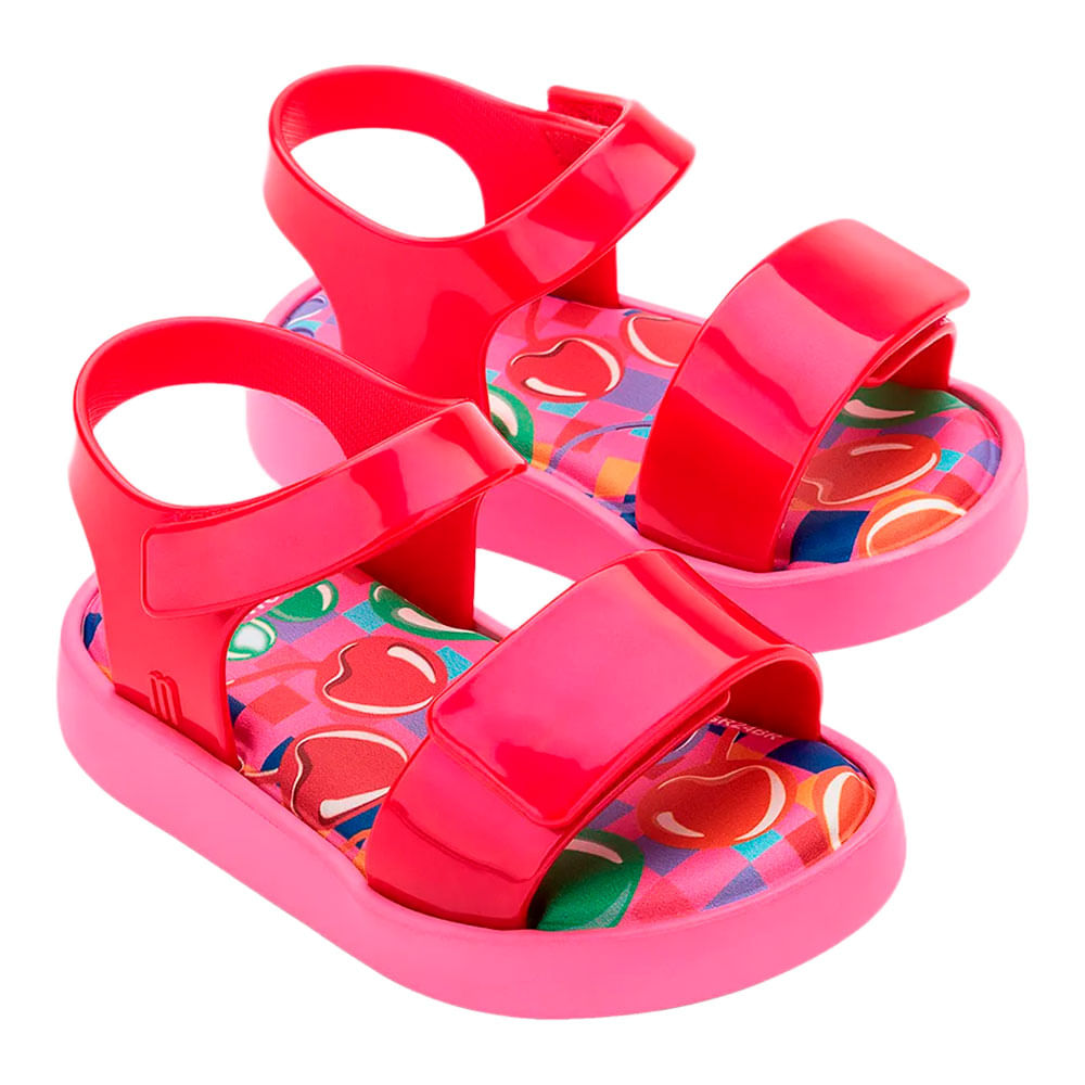 Mini Melissa Jump Print Baby 33663 VERMELHO/ROSA