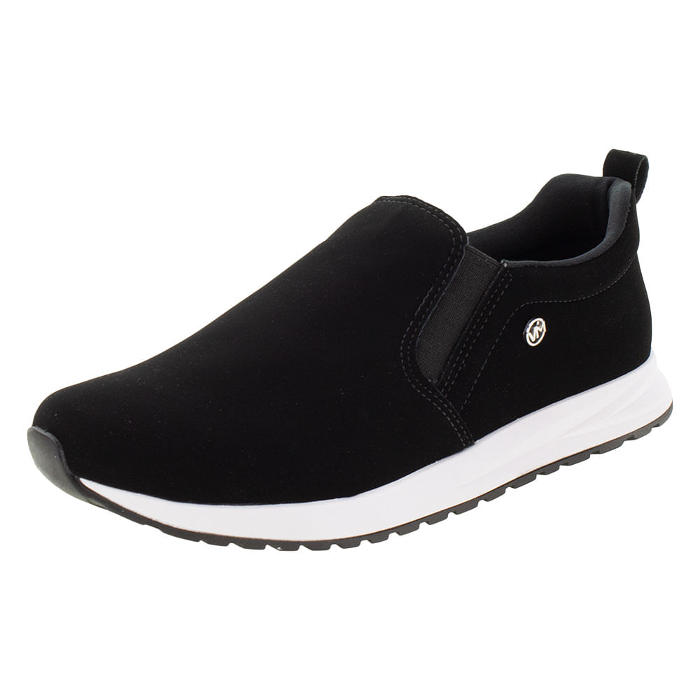 Tênis Feminino Slip On Via Marte - 2113708 PRETO/NOBUCK
