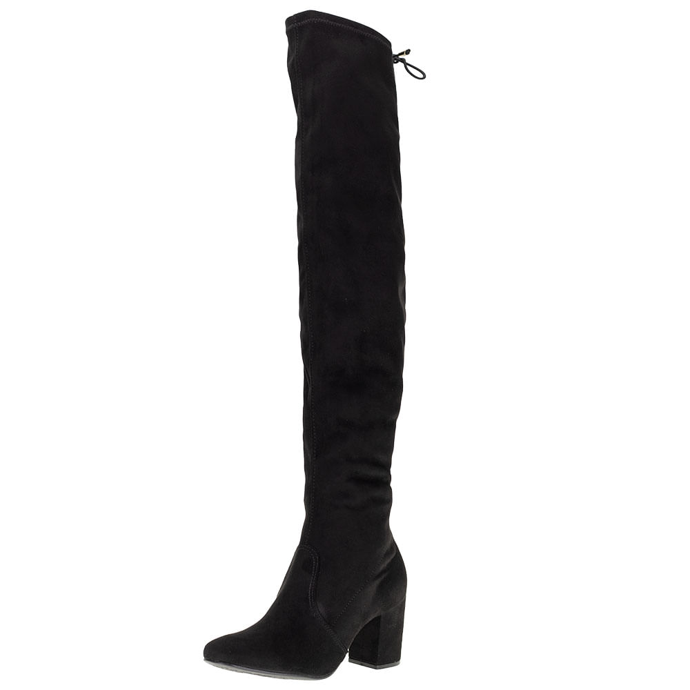 Bota Feminina Over The Knee Via Marte - 232501 PRETO/CAMURÇA